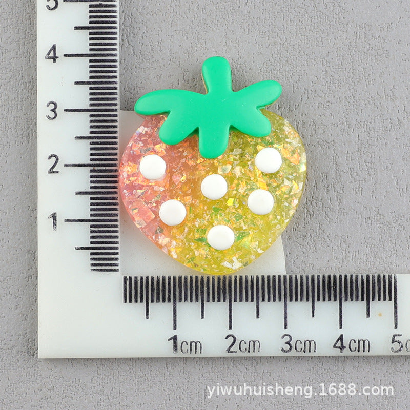 Wholesale 50pcs DIY Watermelon Strawberry Pineapple Fruit Homemade Cream Glue Resin Hole Shoe Patch FlatBack